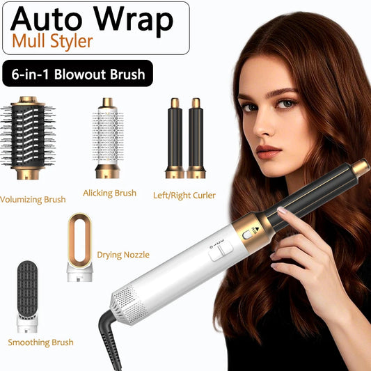6-in-1 Detachable Hair Dryer Brush Styler